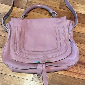Chloe Mauve Leather Shoulder Bag